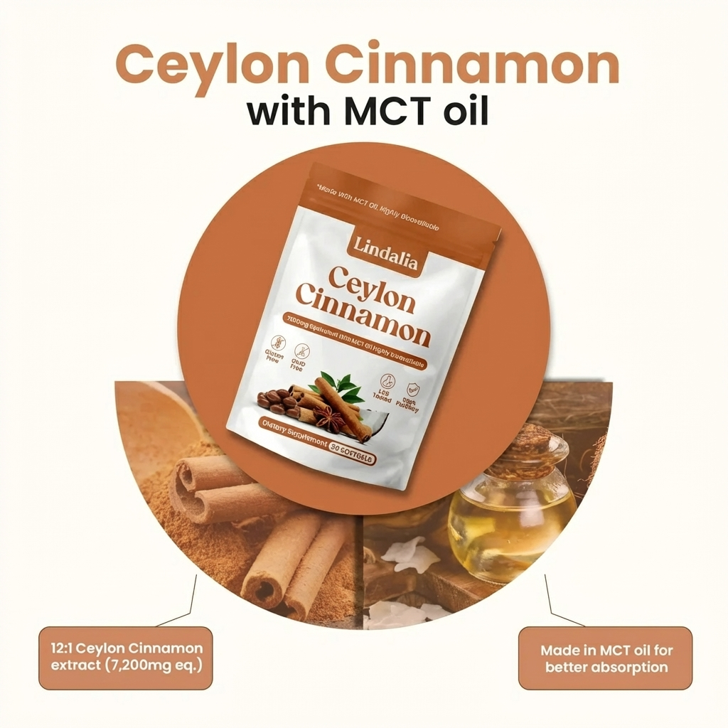 Ceylon Cinnamon 7200mg with MCT Oil Capsules