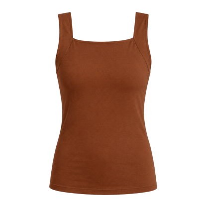 Lindalia Built-In Bra Comfort Shaper Tank in Coffee