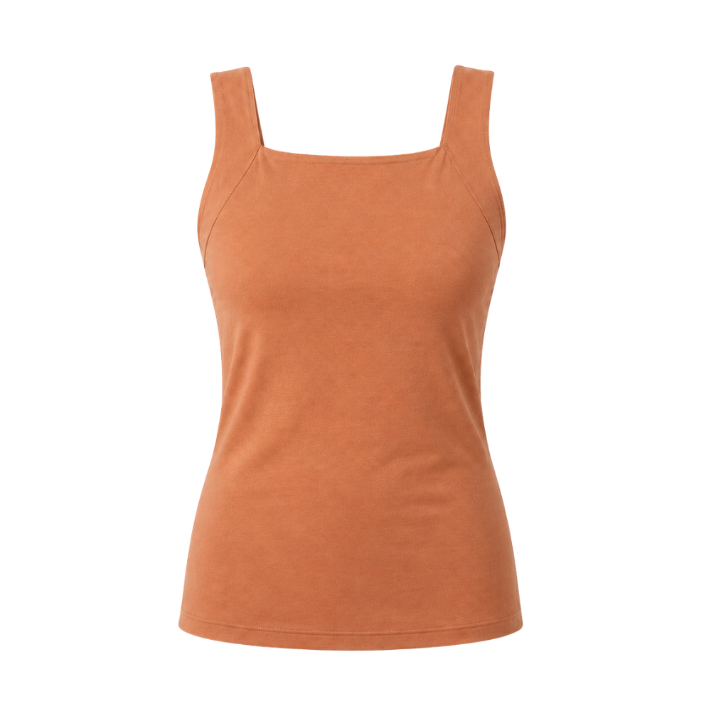 Lindalia Built-In Bra Comfort Shaper Tank in Bean Paste