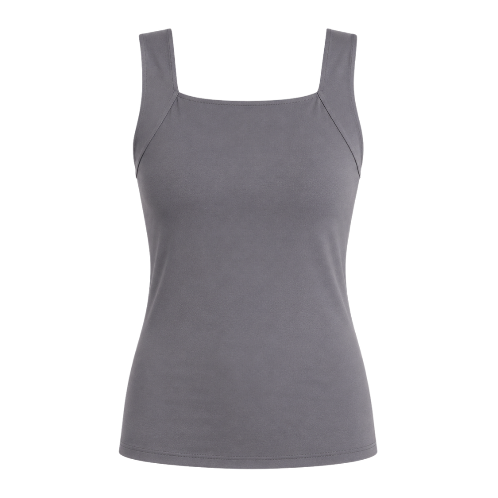Lindalia Built-In Bra Comfort Shaper Tank in Grey