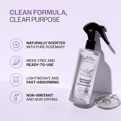 Lindalia Rosemary & Rice Water Hair Growth Spray