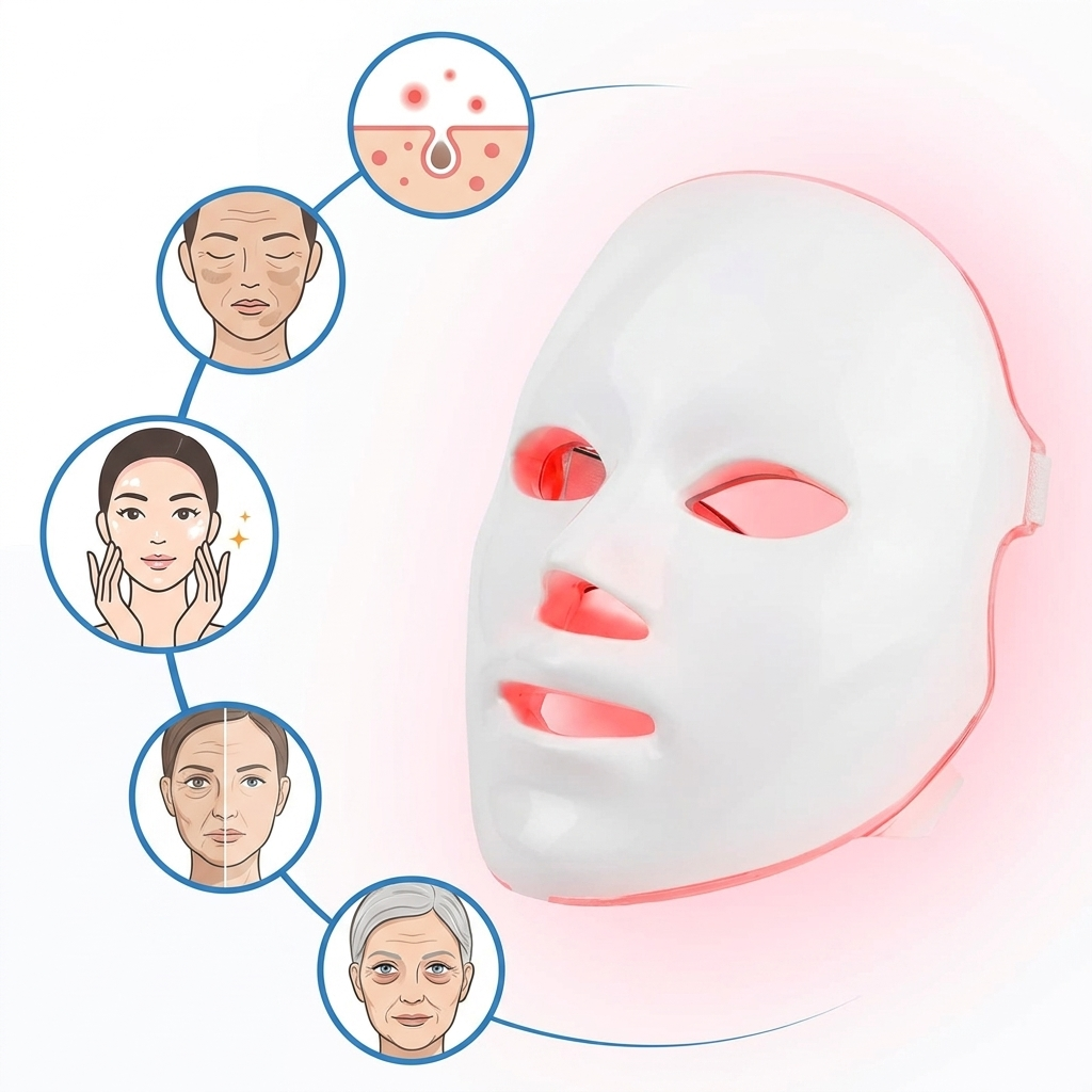 7-Farben LED-Gesichtsmaske