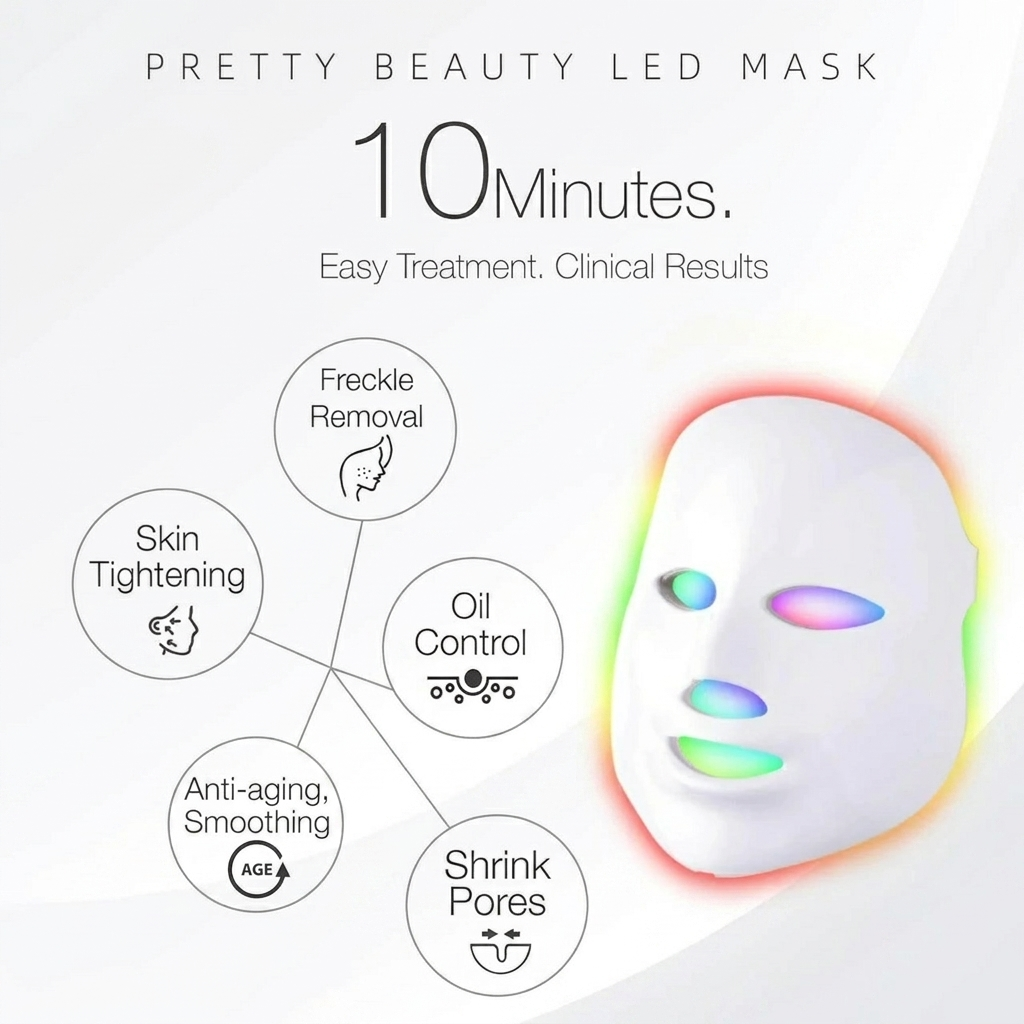 7-Farben LED-Gesichtsmaske
