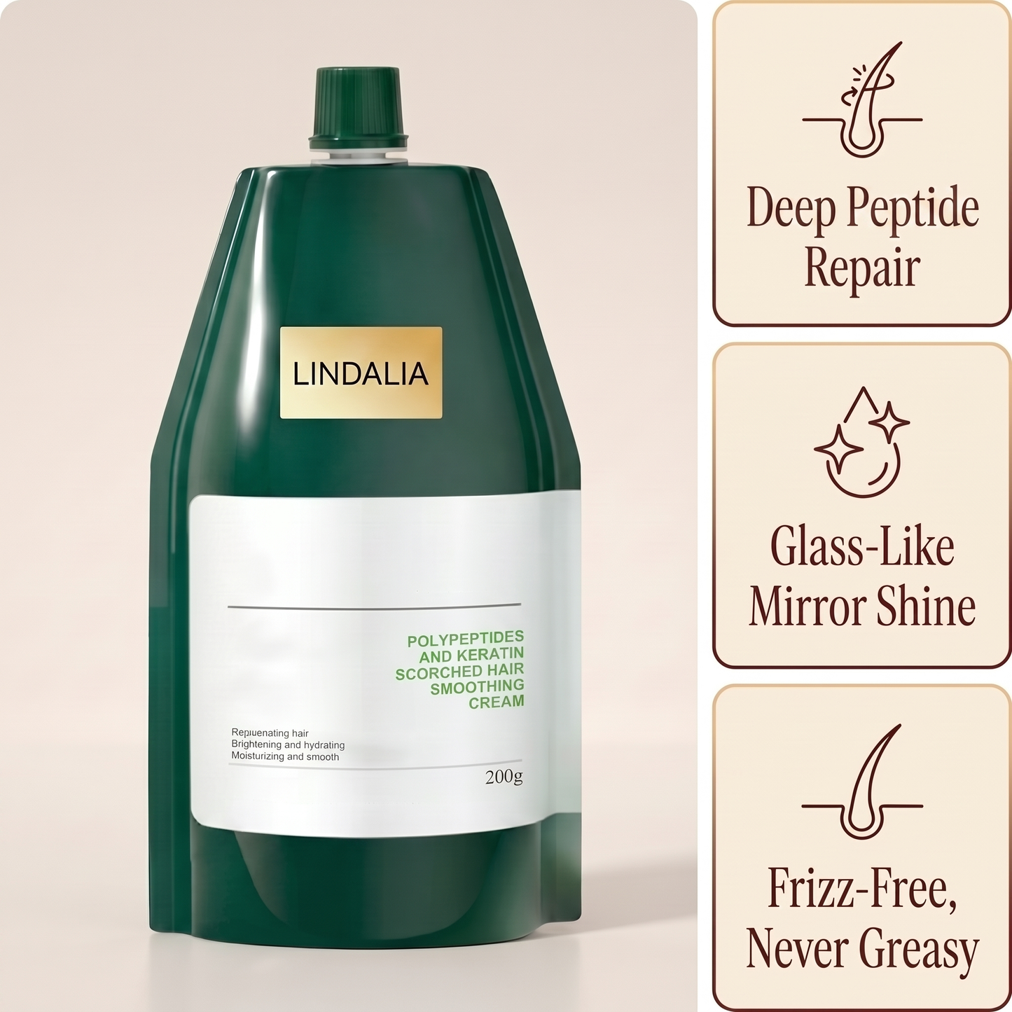 Poly Peptides and Keratin Hair Cream