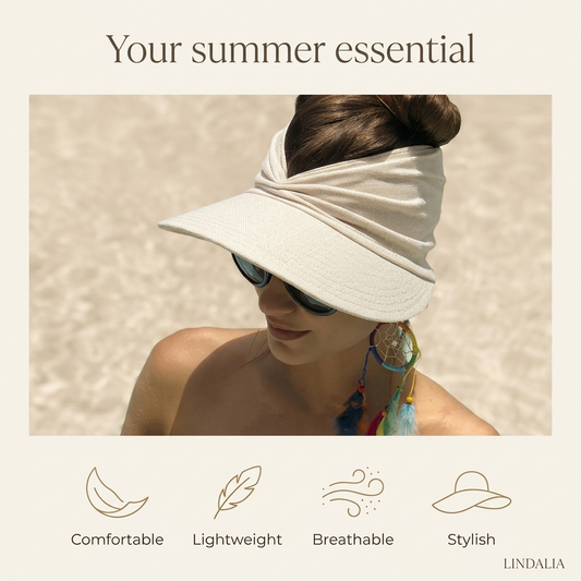Women's UPF 50+ Sun Visor Hat
