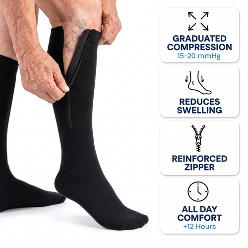 Zippered Compression Stockings