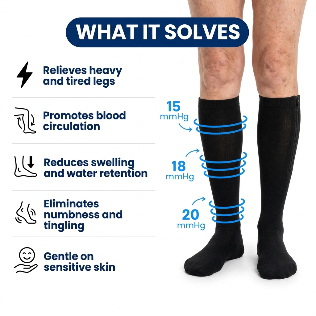 Zippered Compression Stockings
