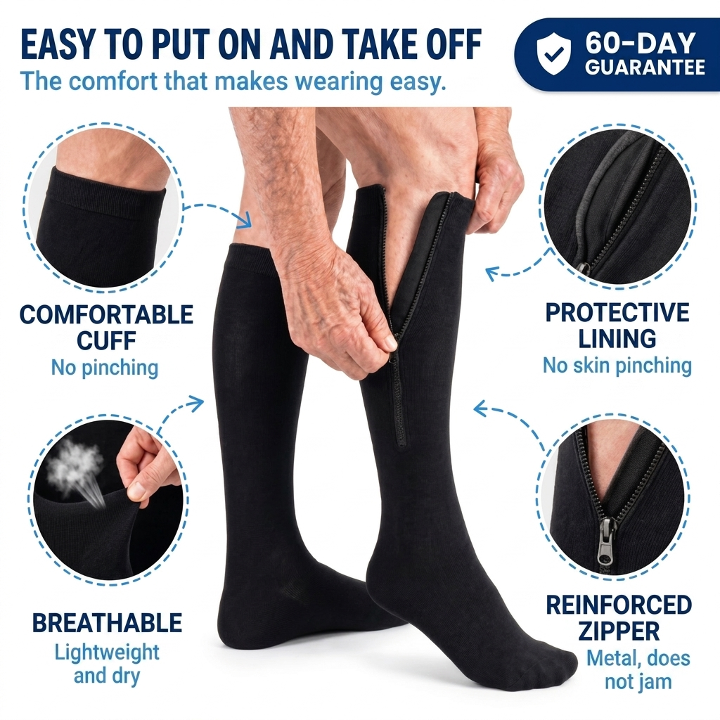 Zippered Compression Stockings