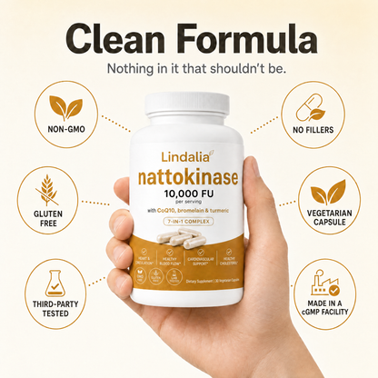 Lindalia Nattokinase 10,000 FU Circulation Complex