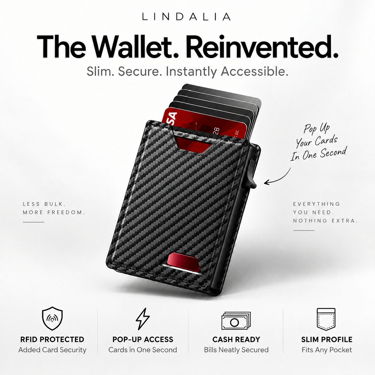 Lindalia Pop-Up RFID Wallet